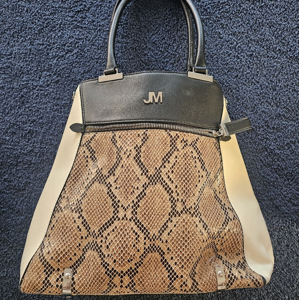Julien McDonald purse tote bag adjustable work / weekend snake print